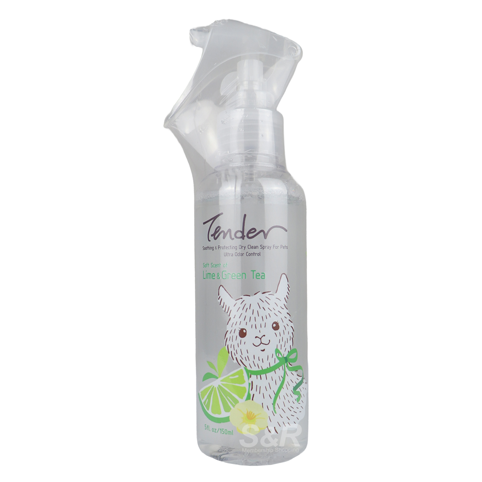 Tender Dry Clean Spray for Pets Lime and Green Tea Scent 150mL